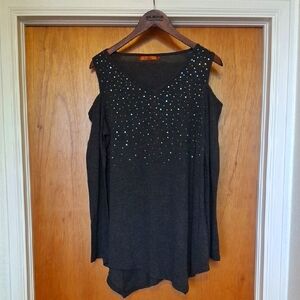 Cold Shoulder Rhinestone Top